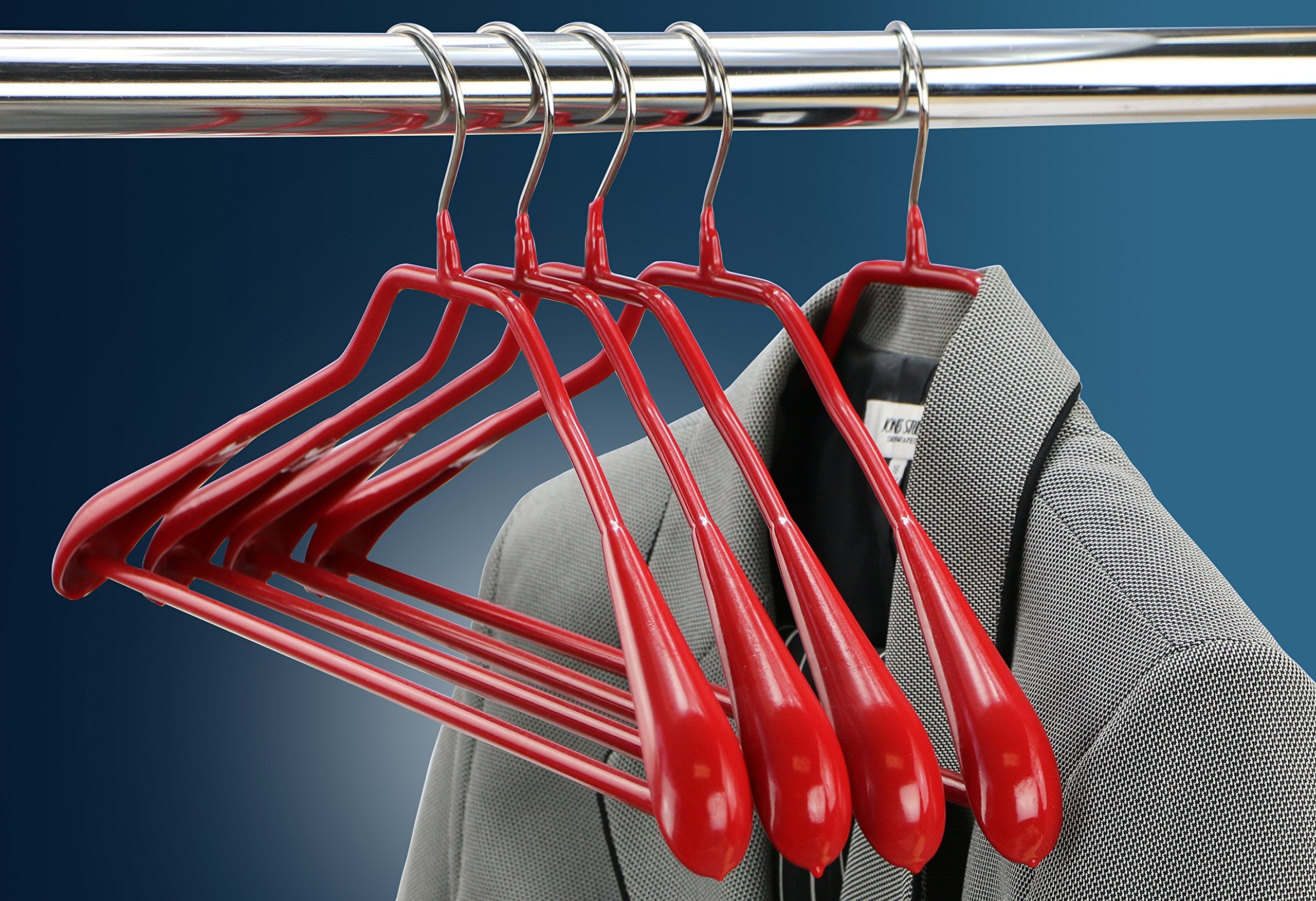 Mawa By Reston Lloyd Bodyform Series Non-Slip Space-Saving Clothes Hanger With Bar For Pants, 16-1/2'' , Style 42/Ls, Set Of 5,